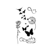 Flower Butterfly Waterproof Temporary Tattoo Sticker